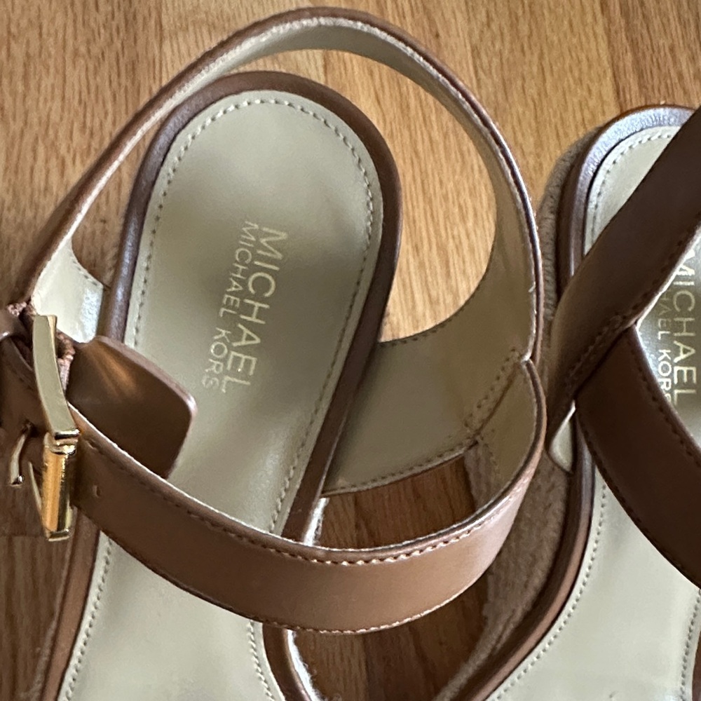 Michael Kors Tan Leather platform espadrilles - Picture 2 of 10